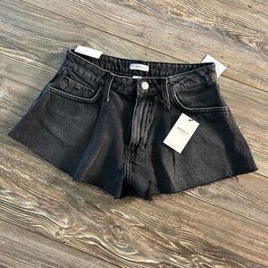 Forever 21 black denim shorts